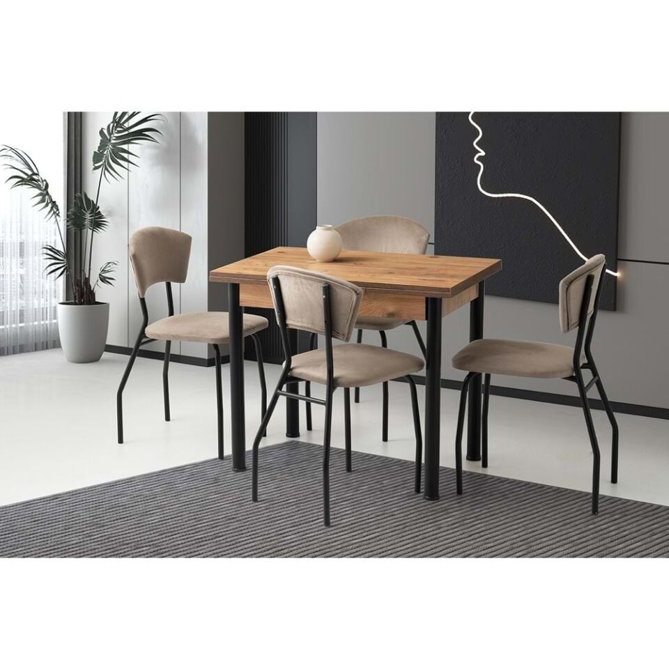 Mobilgen (Sadece Masa) Barok Ceviz 90+60 Smart Açılabilir Masa