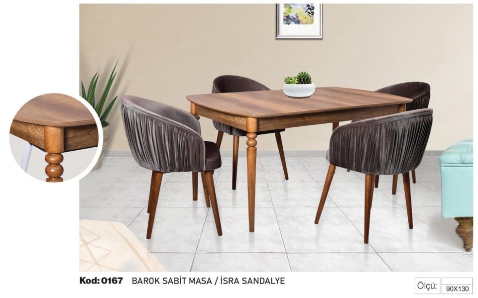 Barok Sabit Masa İsra Sandalye