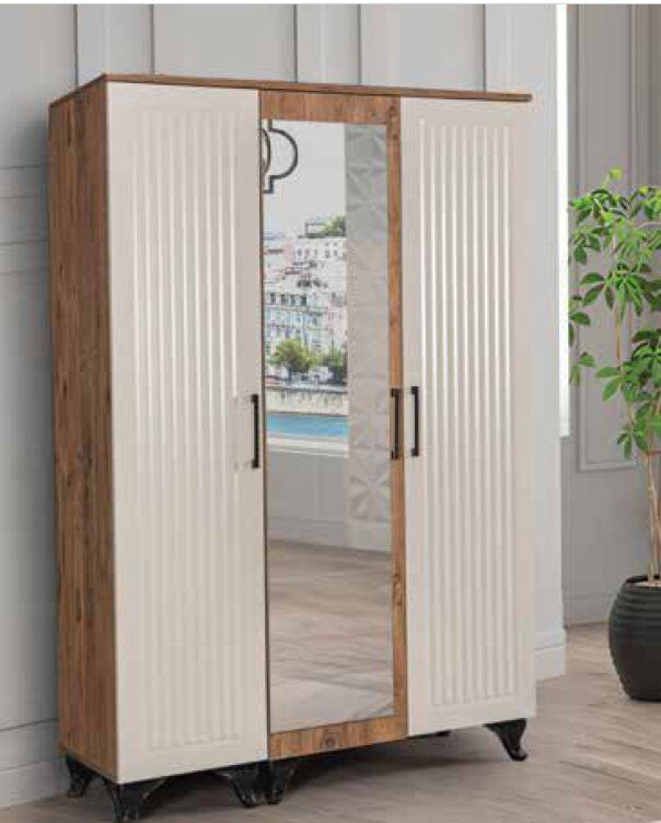 KDL İnci Aynalı 3 Kapılı Dolap