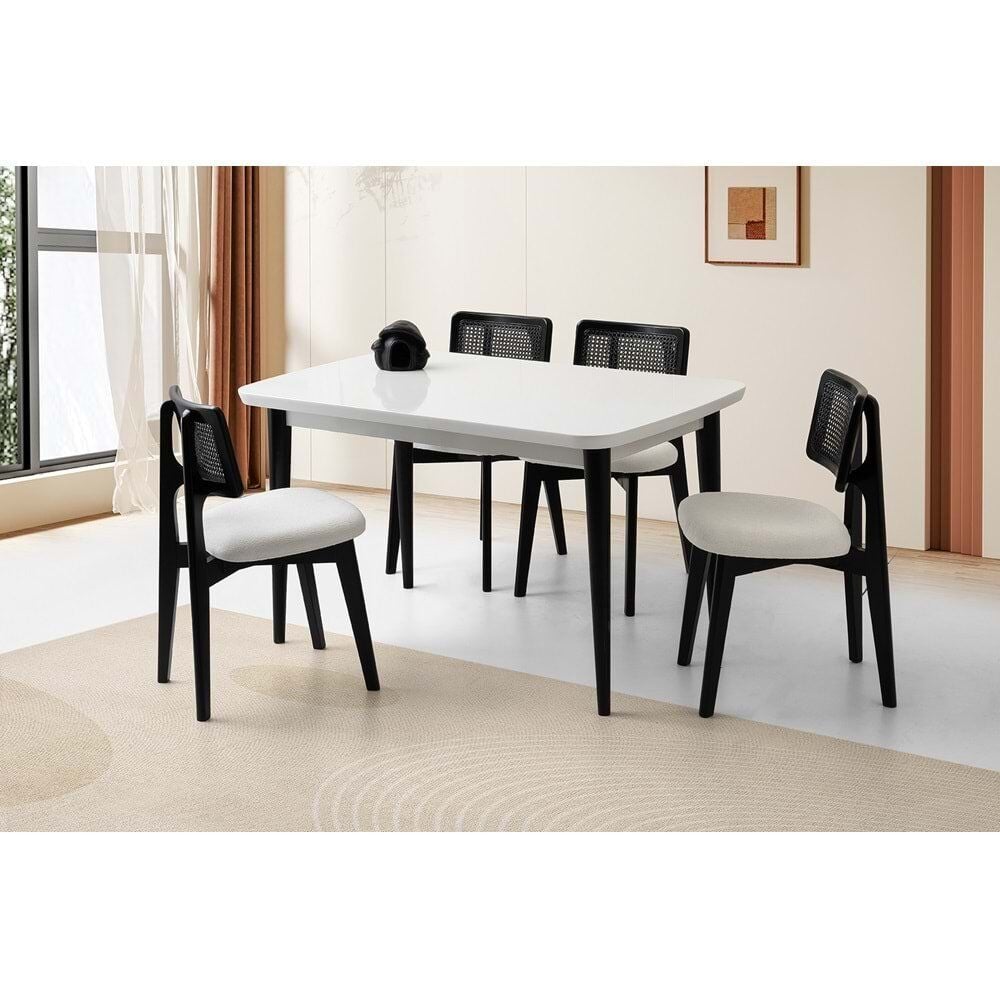 Mobilgen (Sadece Masa) Beyaz Ahşap Ayak Rüya Masa