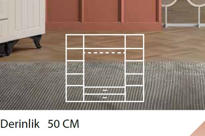 KDL Asil 4 Kapılı 2 Çekmeceli Dolap