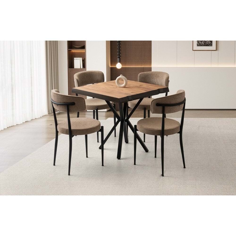 Mobilgen (Sadece Masa) Diş Budak Çiçek Ayak 80*80 Kütük Masa