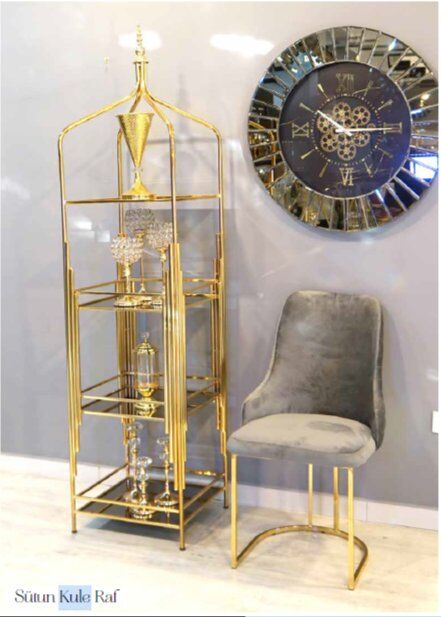 Mim Gold 4 Raflı Sütun Kule Raf