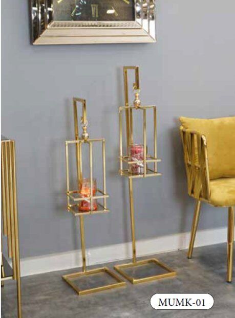 Mim Gold Köşeli Kare Mumluk