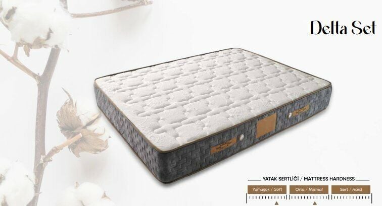 Delta Ultra Ortopedik AntiAlerjik 30cm 150*200 Yatak-Baza-Başlık Seti