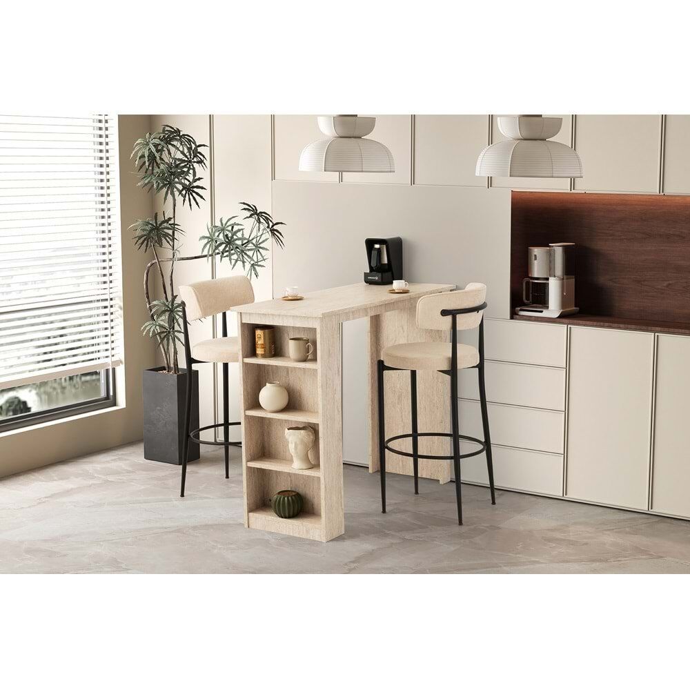 Mobilgen Sidon 2 Adet Gözde Bar Sandalye Forza Bar Masa Takımı