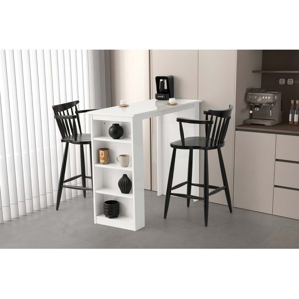 Mobilgen Beyaz 2 Adet Diva Bar Sandalye Forza Bar Masa Takımı