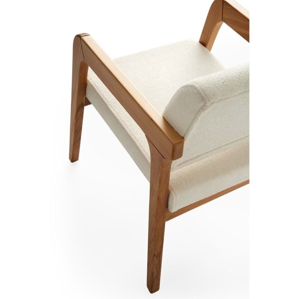Naturel 2 Adet Eliza Sandalye - Eliza İkili Bench - Eliza Sehpa Eliza Çay seti
