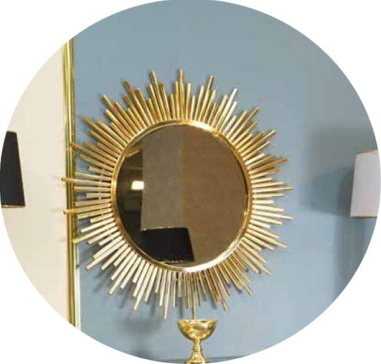 Mim Gold Güneş Yuvarlak Ayna
