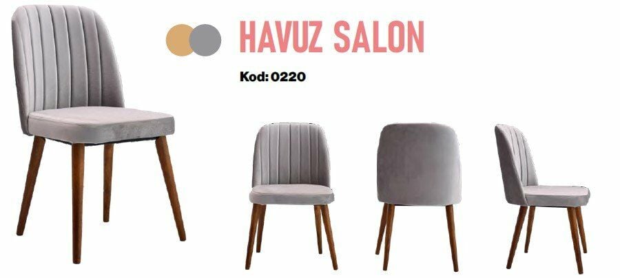 Havuz Salon Ahşap Ayaklı Sandalye