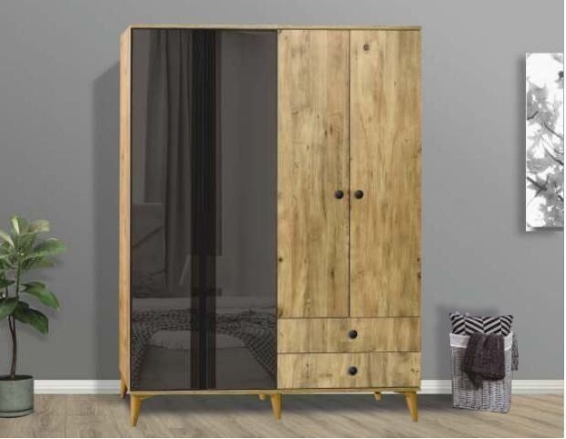 Zarif 2 Kapaklı Çam Dolap