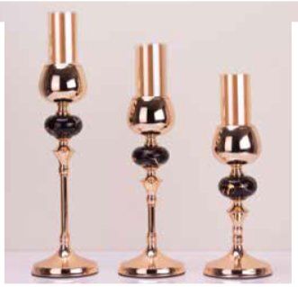 MİM Gold 3 ' lü Seramik Şamdan