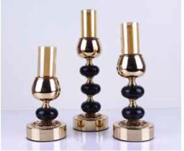 MİM Gold - Siyah 3 ' lü Şamdan