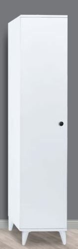 Tek Kapılı Aynasız Beyaz Dolap