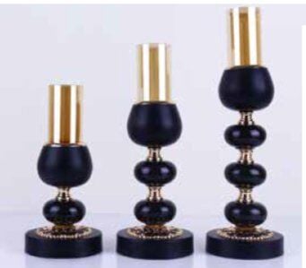 MİM Siyah 3 ' lü Şamdan