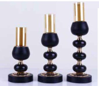 MİM Siyah 3 ' lü Şamdan