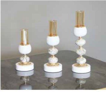 MİM Beyaz 3 ' lü Şamdan