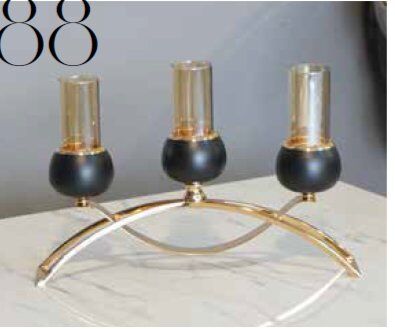 MİM Gold - Siyah Köprülü Şamdan