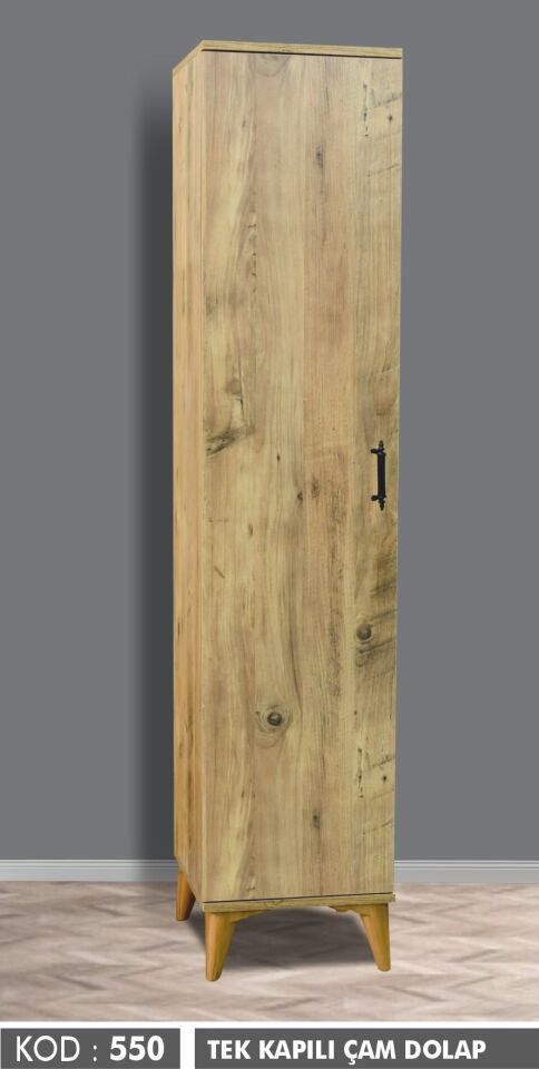 Tek Kapılı Aynasız Çam Dolap