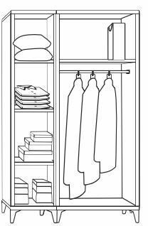 Kare Beyaz 3 Kapılı Aynalı Dolap