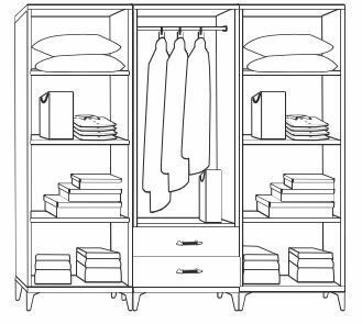 Harika 4 Kapılı Beyaz Kuleli Aynasız Dolap