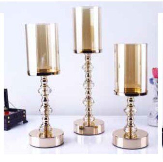 MİM Gold Metal Tabanlı Şamdan