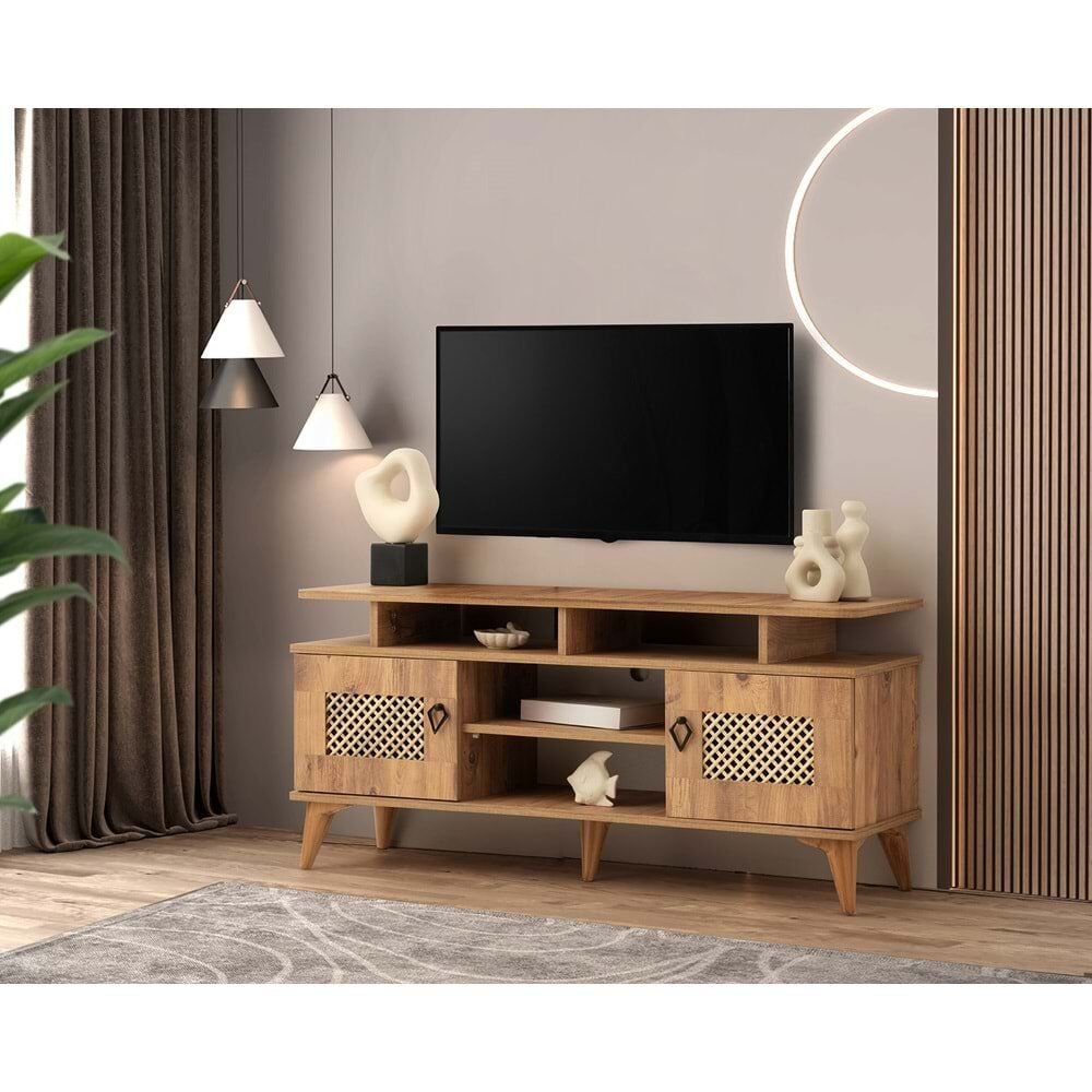 Mobilgen Hasırlı Tv Sehpası