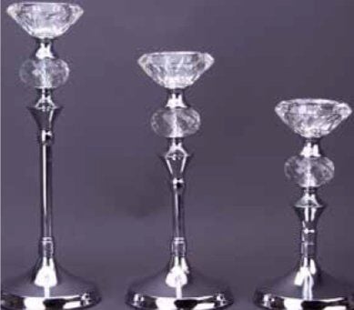 MİM Gümüş Kristal Mumluk