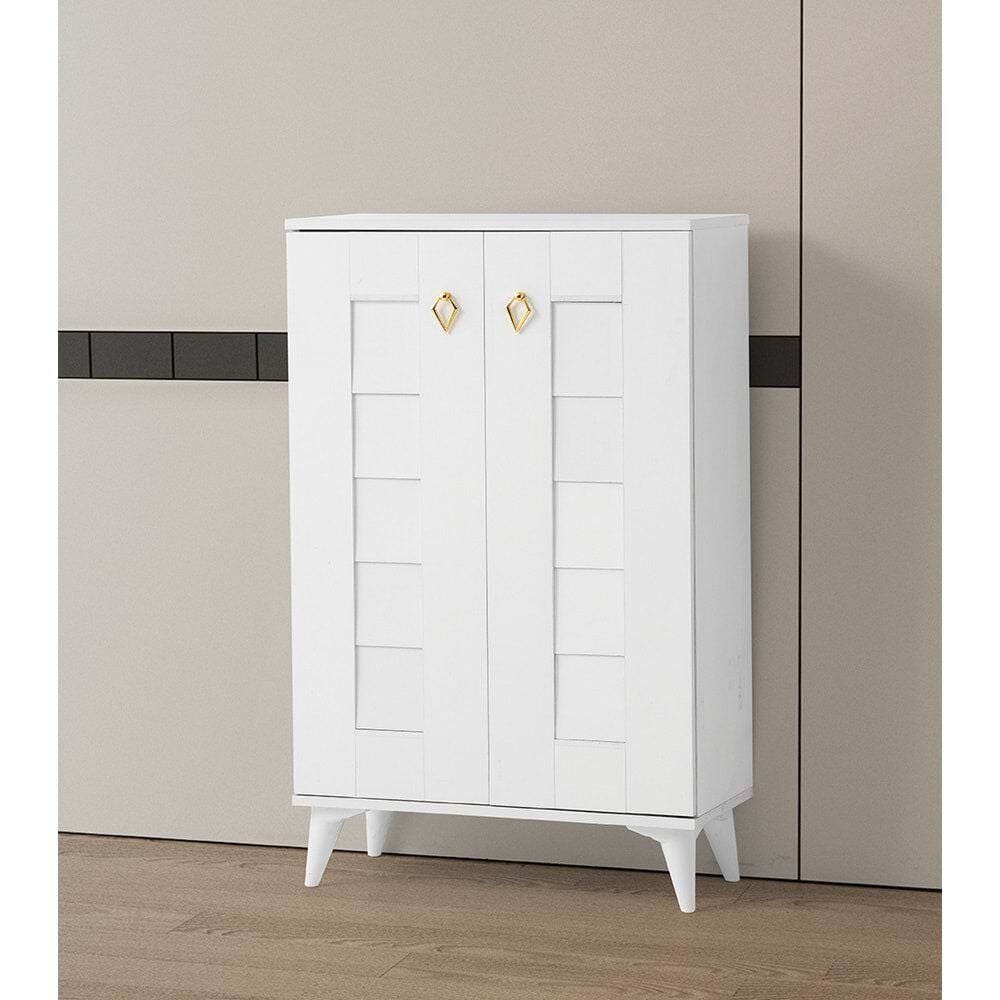 Mobilgen Beyaz Panjurlu Ayakkabılık