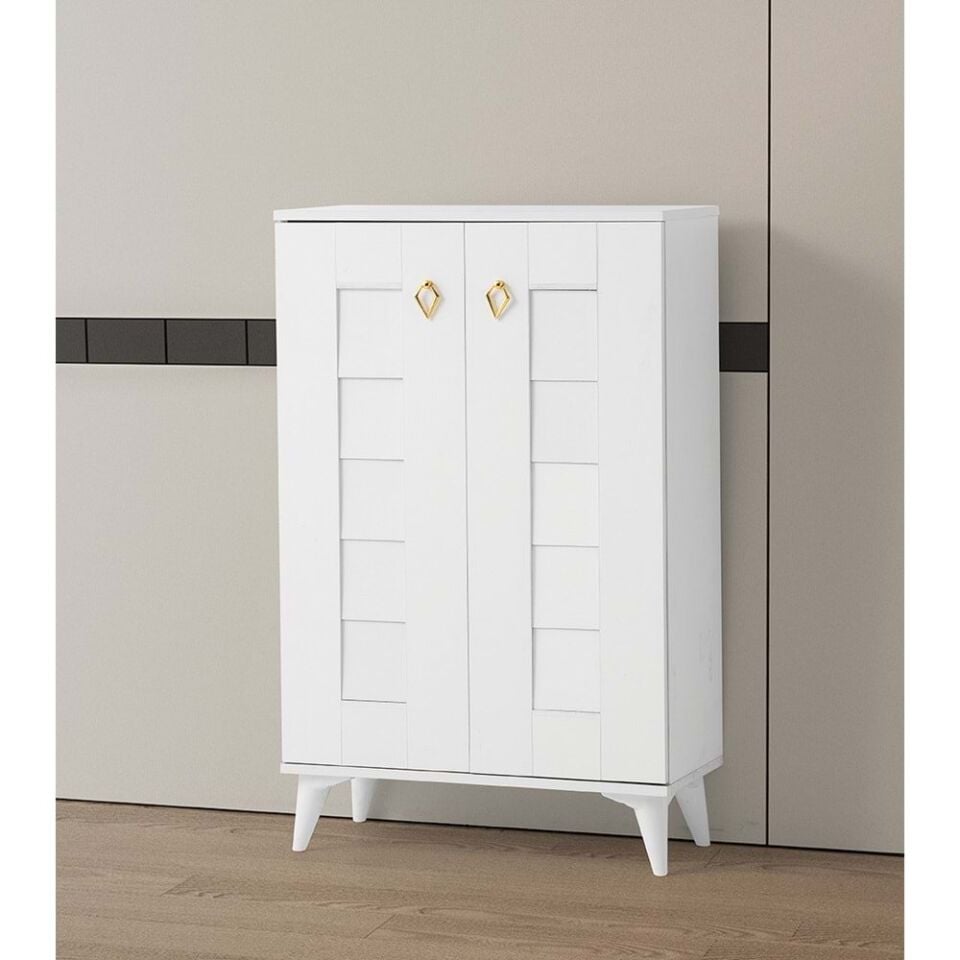 Mobilgen Beyaz Panjurlu Ayakkabılık