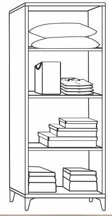 2 Kapılı Aynasız Raflı Beyaz Dolap