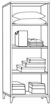 Kare Beyaz 2 Kapılı Aynasız Dolap