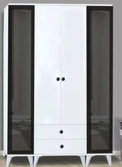 Delüx 4 Kapılı Aynasız Beyaz Dolap