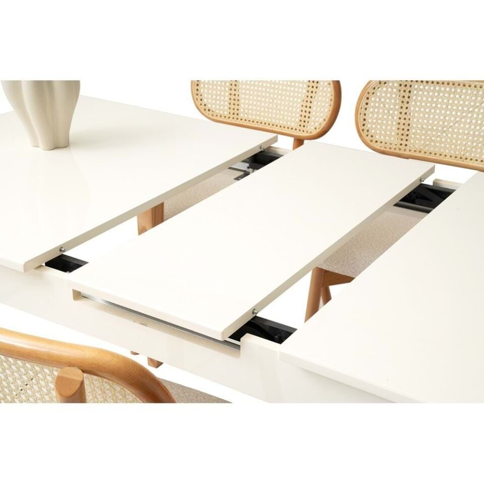 Mobilgen Aytaşı 4 Adet Paris Sandalye Zarif 130+30x80 Açılabilir Masa Takımı