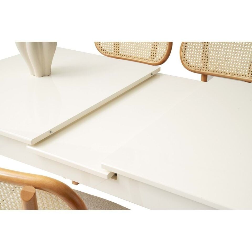 Mobilgen Aytaşı 4 Adet Paris Sandalye Zarif 130+30x80 Açılabilir Masa Takımı