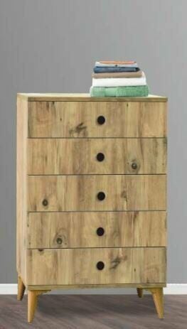 5 Çekmeceli Aynasız Çam Şifonyer