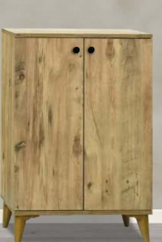 2 Kapılı Mini Çam Çok Amaçlı Ayakkabılık Dolap