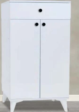 1 Çekmeceli 2 Kapılı  ÇOK Amaçlı Beyaz Ayakkabılık Dolap