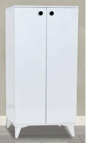 2 Kapılı Beyaz Orta Boy Çok Amaçlı Ayakkabılık Dolap