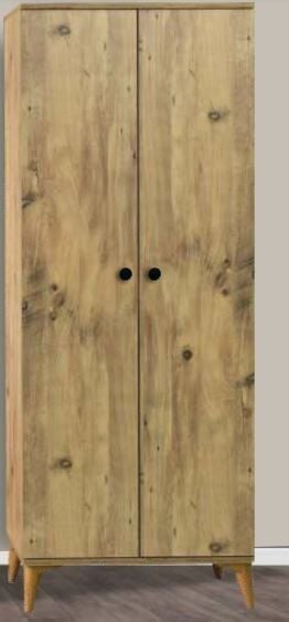 2 Kapılı Büyük Çok Amaçlı Çam Dolap