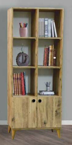2 Kapılı Çam Kitaplık