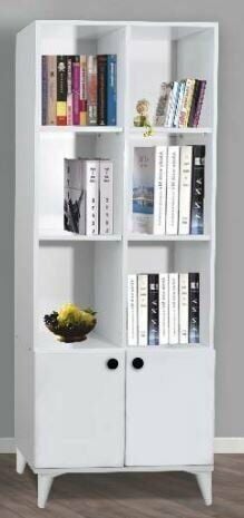 2 Kapılı Beyaz Kitaplık