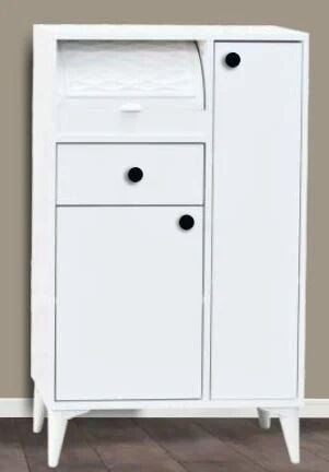 2 Kapılı 1 Çekmeceli Beyaz Ekmeklik