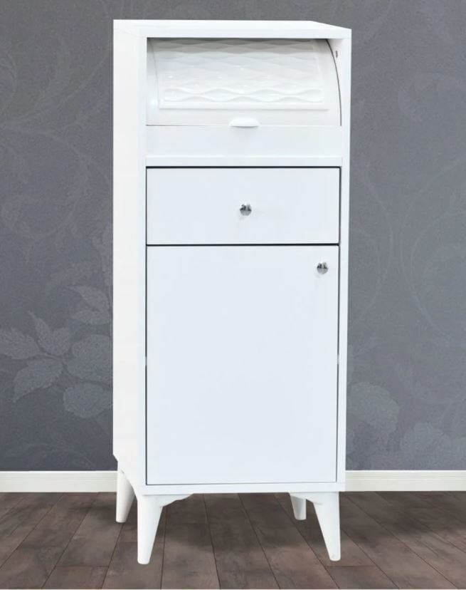 1 Kapılı 1 Çekmeceli Beyaz Ekmeklik