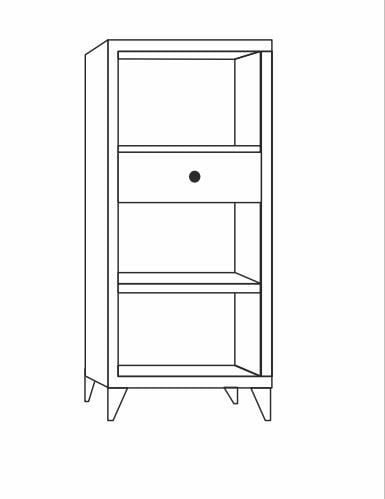 1 Kapılı 1 Çekmeceli Beyaz Ekmeklik