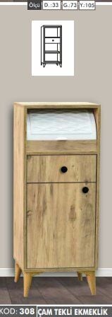 1 Kapılı 1 Çekmeceli Çam Ekmeklik