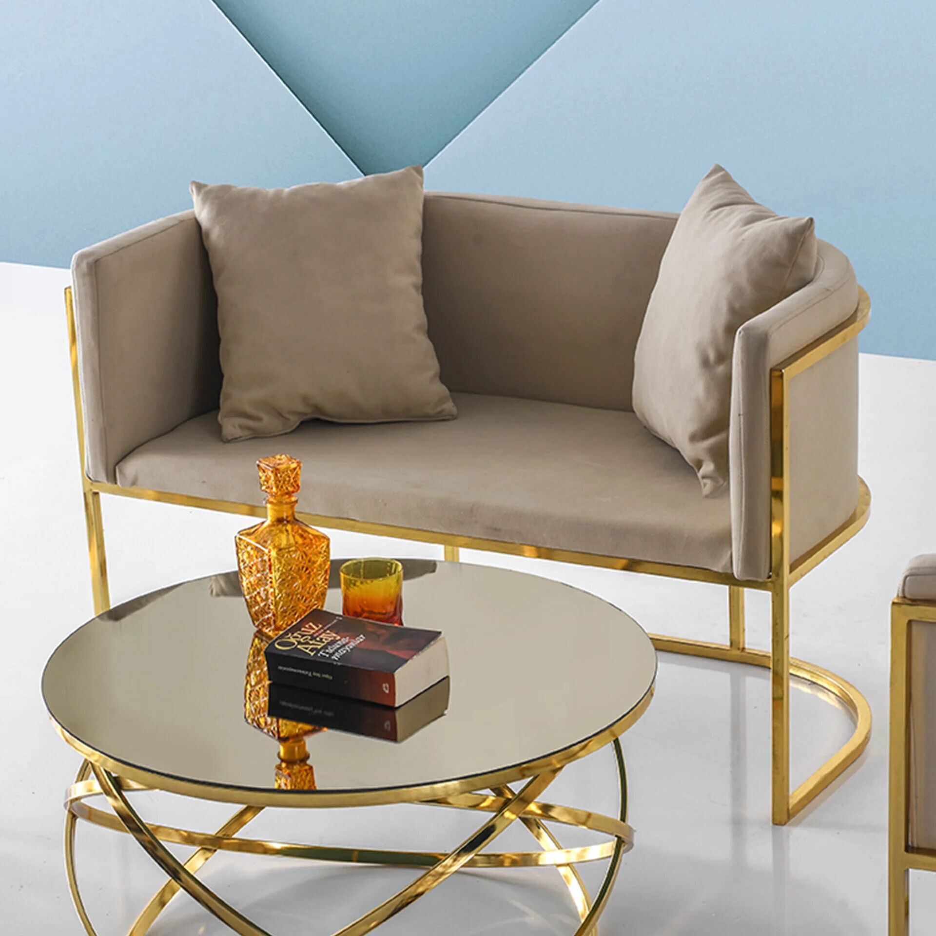 Reyhan 2 Adet Sandalye - Reyhan ikili Bench Reyhan Çay seti