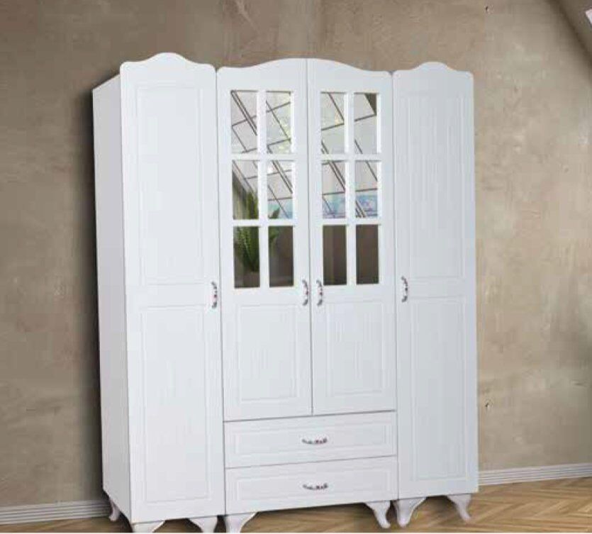 KDL 4 Kapılı Aynalı 2 Çekmeceli Asil Dolap