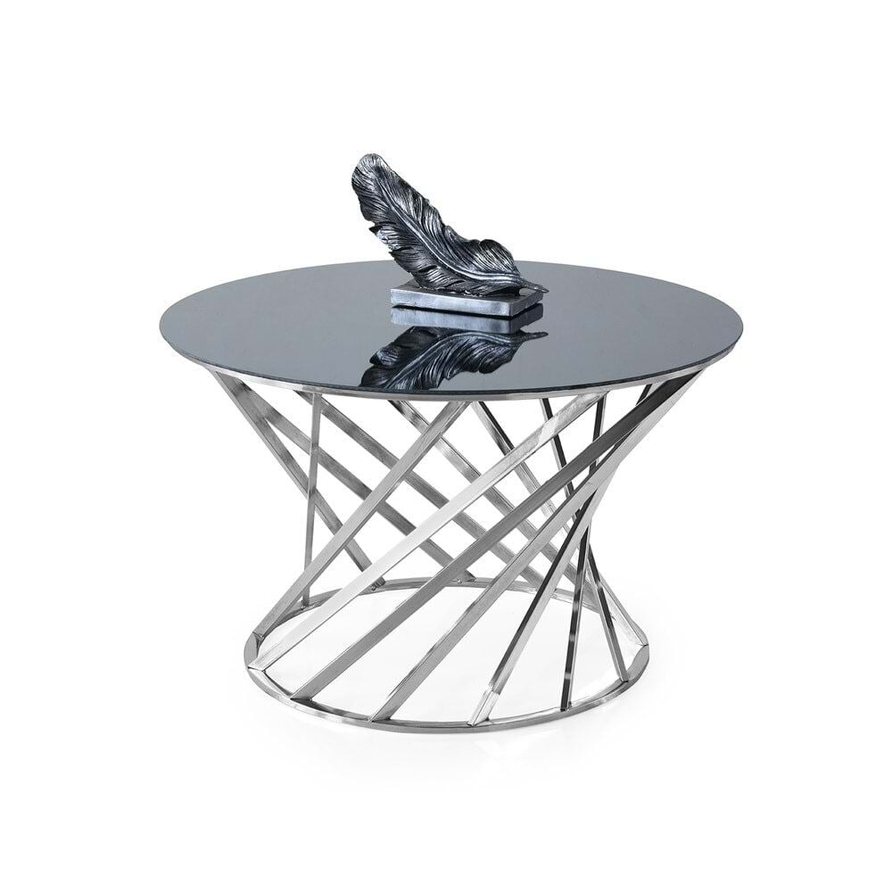 Füme Cam Dominik Orta Sehpa