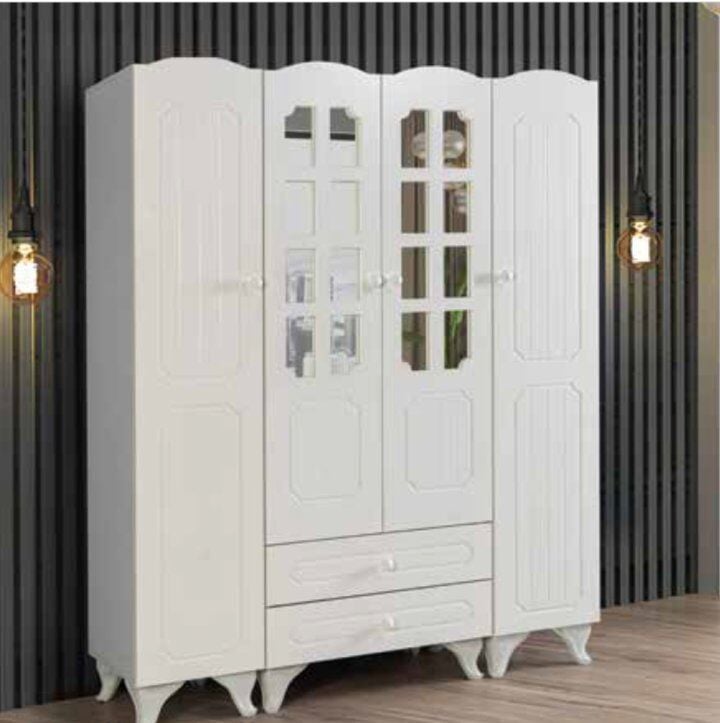 KDL 4 Kapılı 2 Çekmeceli Aynalı Eylül Dolap